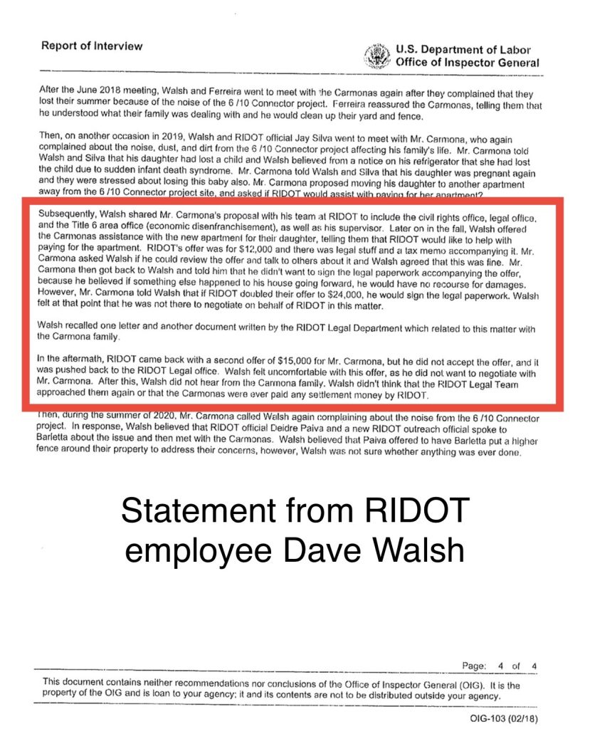 RIDOT approved contaminated soil