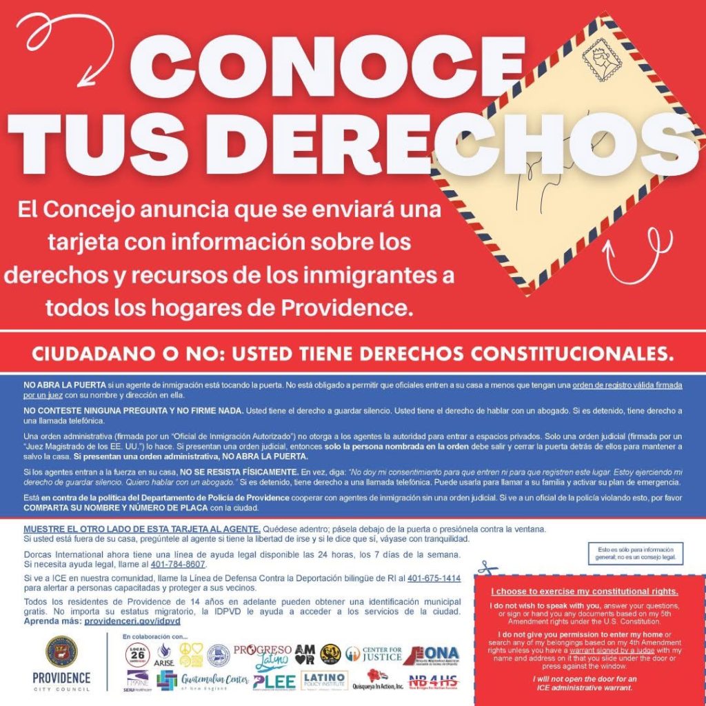 "Know Your Rights" mailer