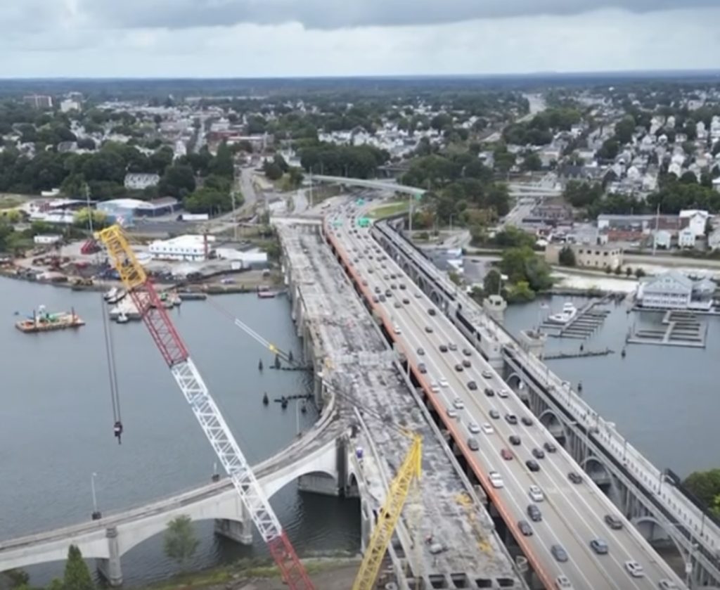 Washington Bridge construction Rhode Island