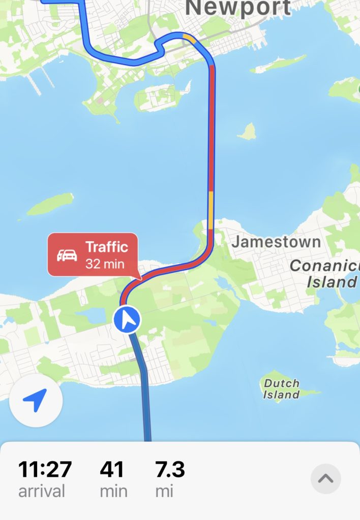Newport Bridge accident traffic