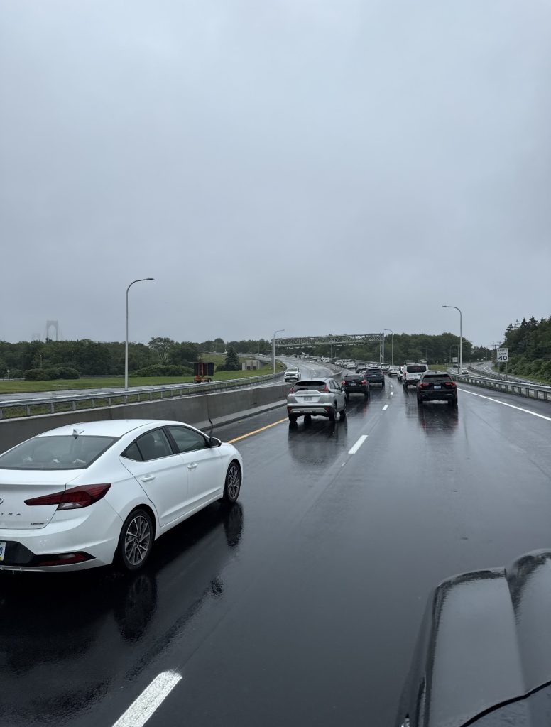 Newport Bridge accident traffic