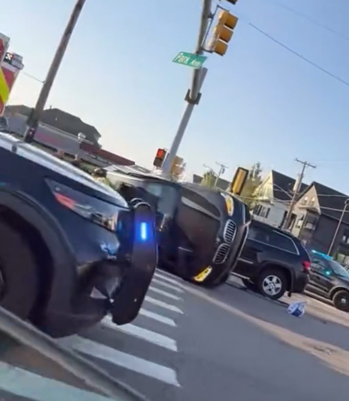 Vehicle flips in Cranston