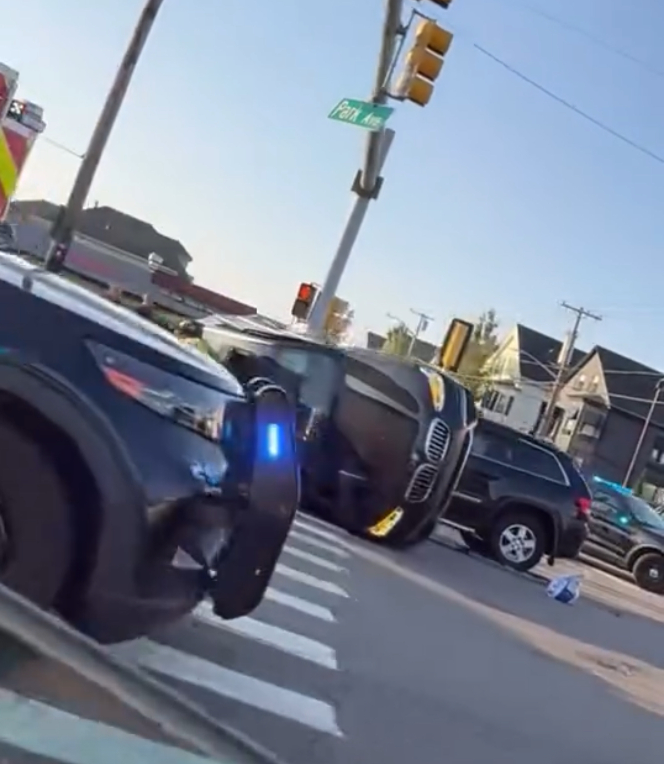 Vehicle flips in Cranston