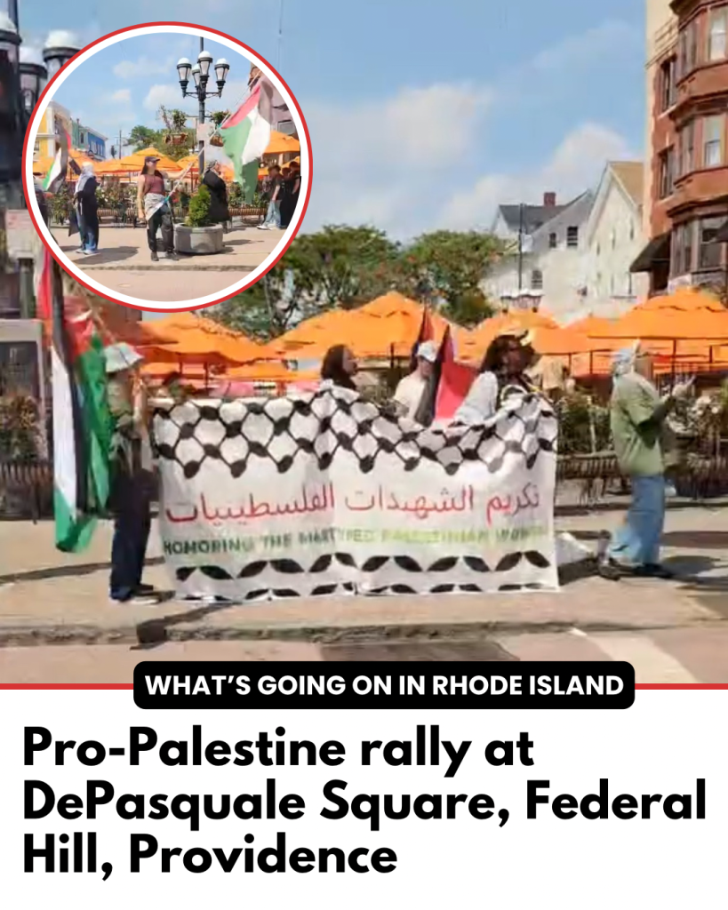 Pro-Palenstine rally at DePasquale Square