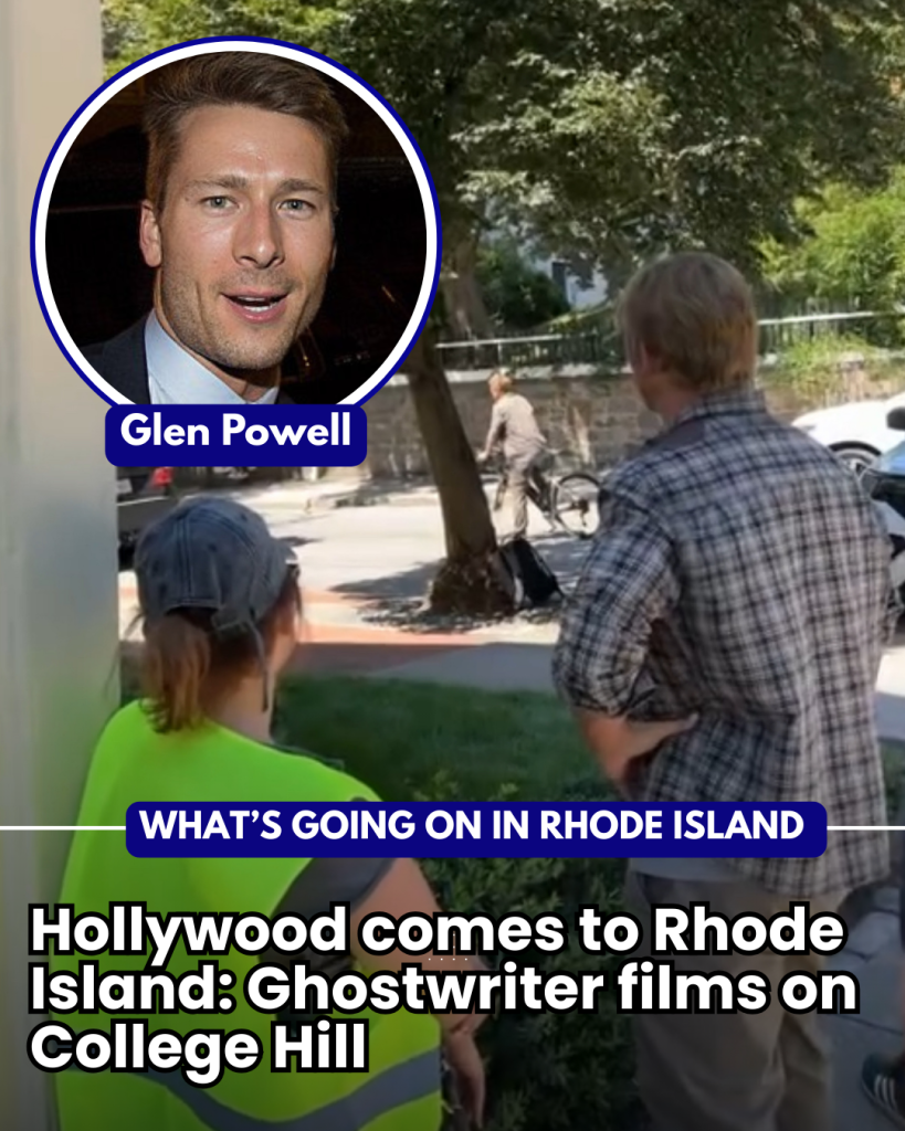 Glen Powell films Ghostwriter in Providence