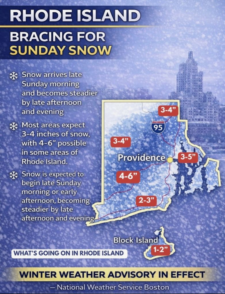 RI Weather Sunday 1/18