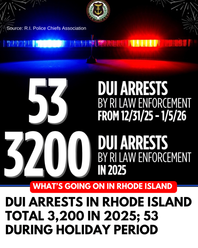 53 DUI arrests made in Rhode Island