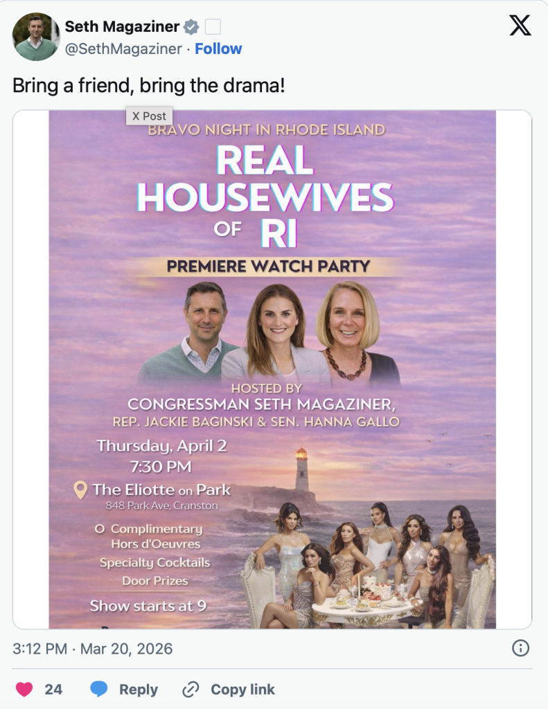 Magaziner housewives Rhode Island watch