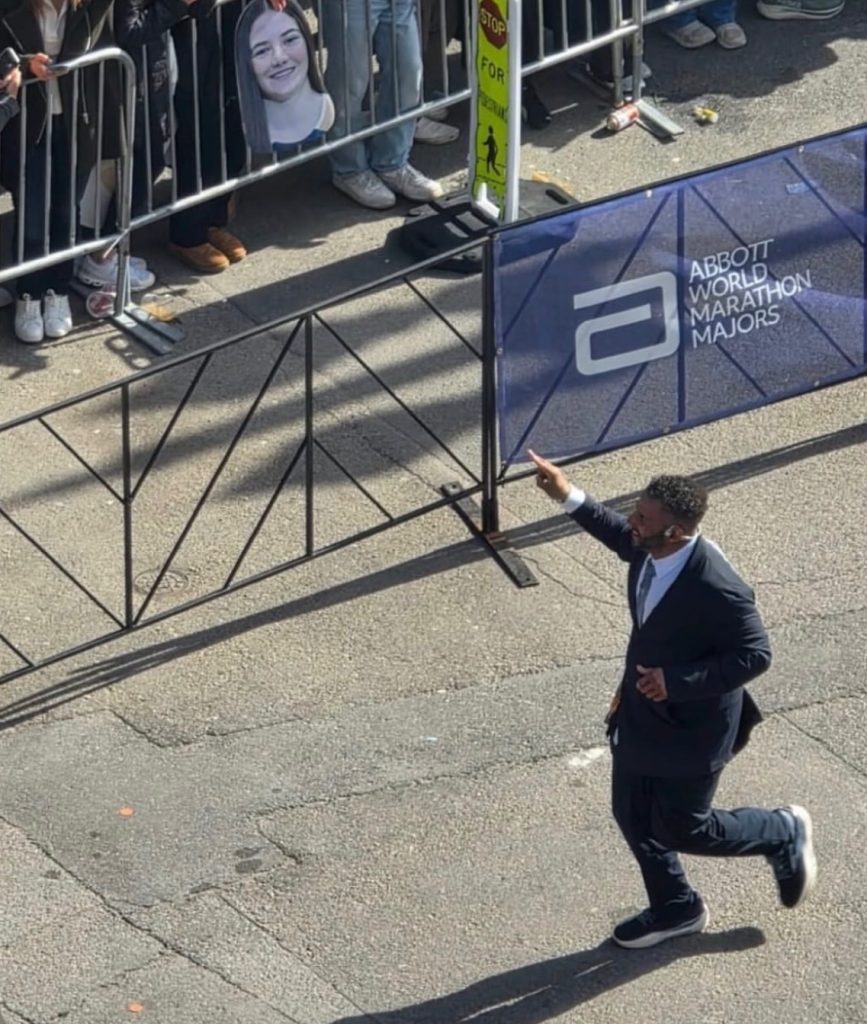 man suit Boston Marathon