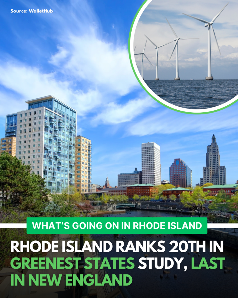 Rhode Island greenest states ranking 2026