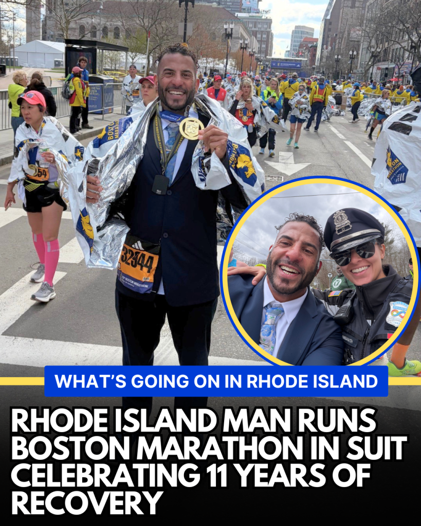 man suit Boston Marathon